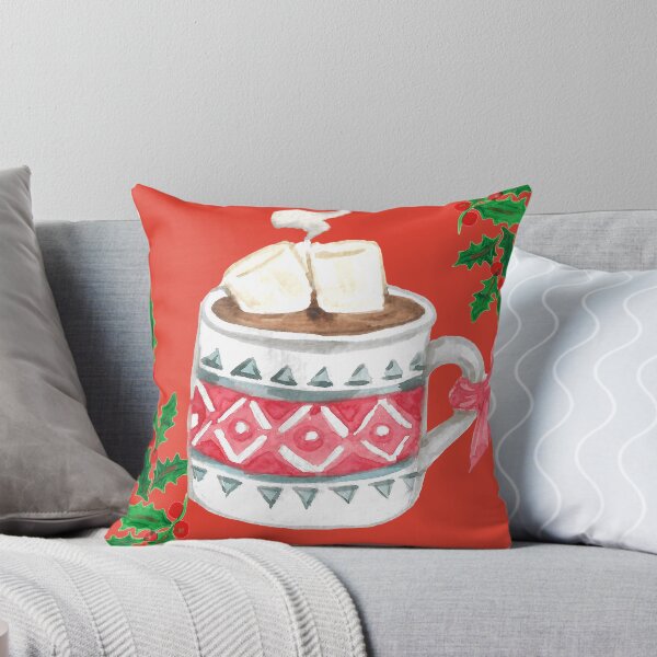 Item preview, Hot Chocolate Christmas and Holly Decoration Sticker designed and sold by SimplyPsycho.