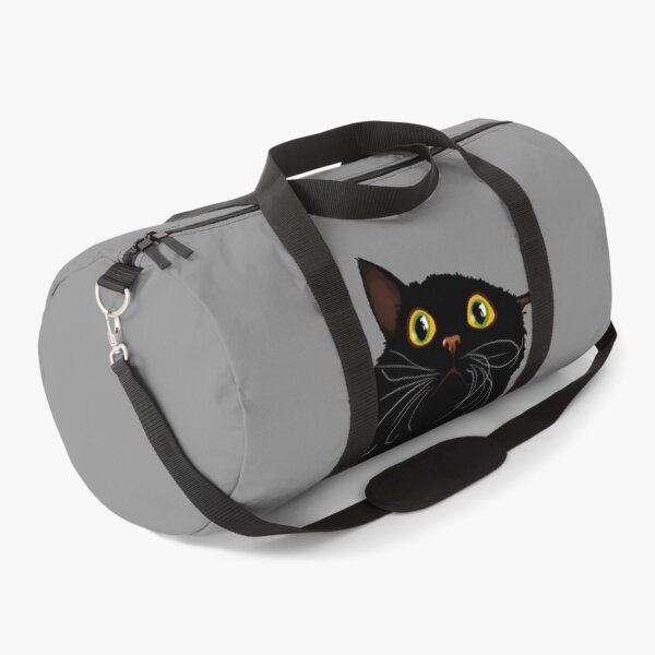 Item preview, Black cat with huge eyes - Funny illustration, scared, amazed, humorous design for cat lovers, gift ideas and creative products designed and sold by Nadja Leutloff.