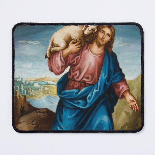 Item preview, JESUS HOLDING SHEEP PAINTING  designed and sold by Obinne.