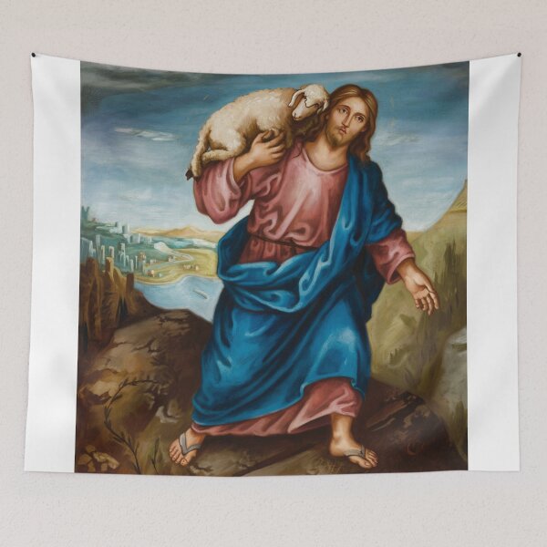 Item preview, JESUS HOLDING SHEEP PAINTING  designed and sold by Obinne.