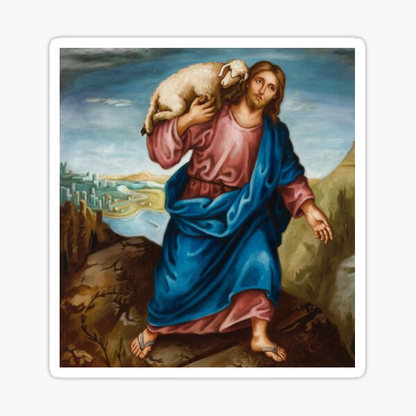 Item preview, JESUS HOLDING SHEEP PAINTING  designed and sold by Obinne.
