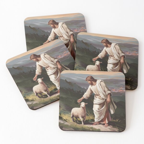 Item preview, JESUS SHEEP PAINTING  designed and sold by Obinne.