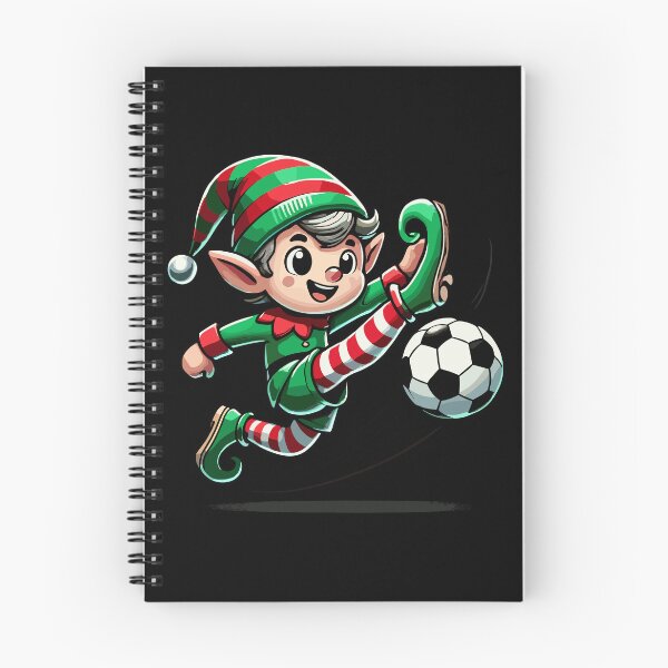 Item preview, Festive Soccer Elf Kicking Holiday Fun designed and sold by LuminOrb.
