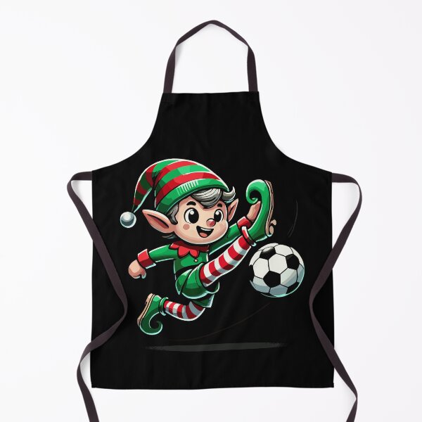 Item preview, Festive Soccer Elf Kicking Holiday Fun designed and sold by LuminOrb.