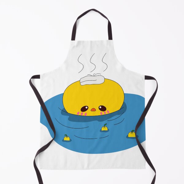 Item preview, Unmotivated chick relaxing in a hot spring designed and sold by Demeka-chan.