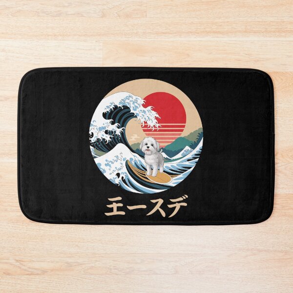 Item preview, Funny Cavapoo Dog Japanese Kanagawa Wave designed and sold by FurryHavenPH.