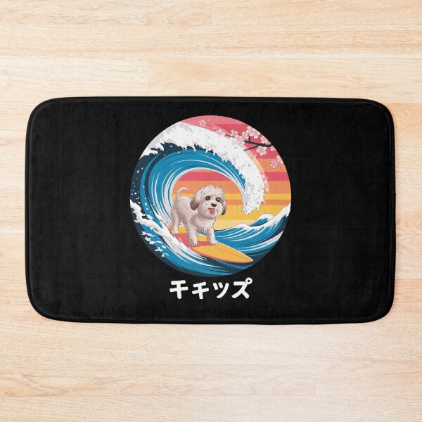 Item preview, Funny Cavapoo Dog Japanese Kanagawa Wave designed and sold by FurryHavenPH.