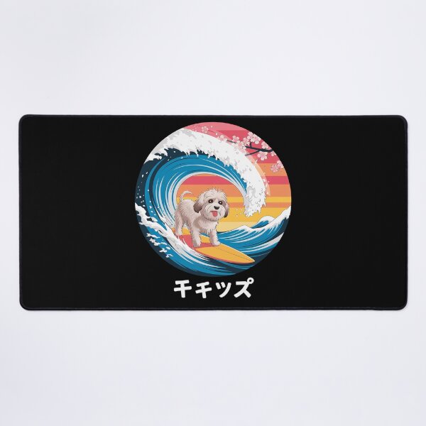 Item preview, Funny Cavapoo Dog Japanese Kanagawa Wave designed and sold by FurryHavenPH.