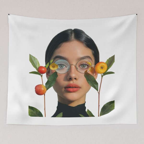 Item preview, Collage Wall Art T-shirt Design: GIRL WITH GLASSES designed and sold by ForeverPrintsOK.