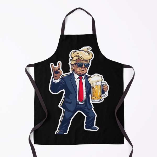 Item preview, Cartoon Donald Trump In Dynamic Pose With Beer Mug designed and sold by jasperDesigns.
