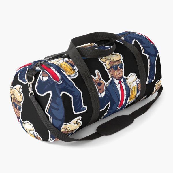 Item preview, Cartoon Donald Trump In Dynamic Pose With Beer Mug designed and sold by jasperDesigns.