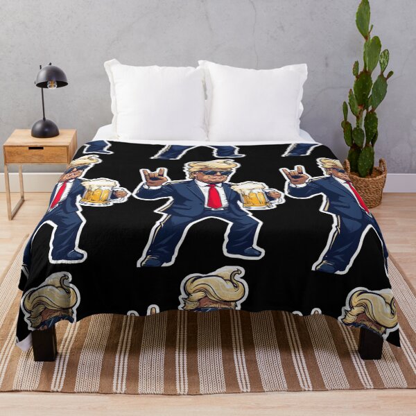 Item preview, Cartoon Donald Trump In Dynamic Pose With Beer Mug designed and sold by jasperDesigns.
