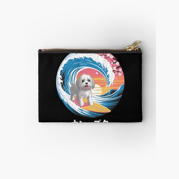 Item preview, Funny Cavapoo Dog Japanese Kanagawa Wave designed and sold by FurryHavenPH.