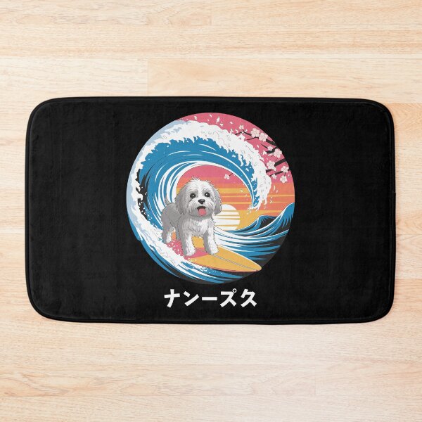 Item preview, Funny Cavapoo Dog Japanese Kanagawa Wave designed and sold by FurryHavenPH.