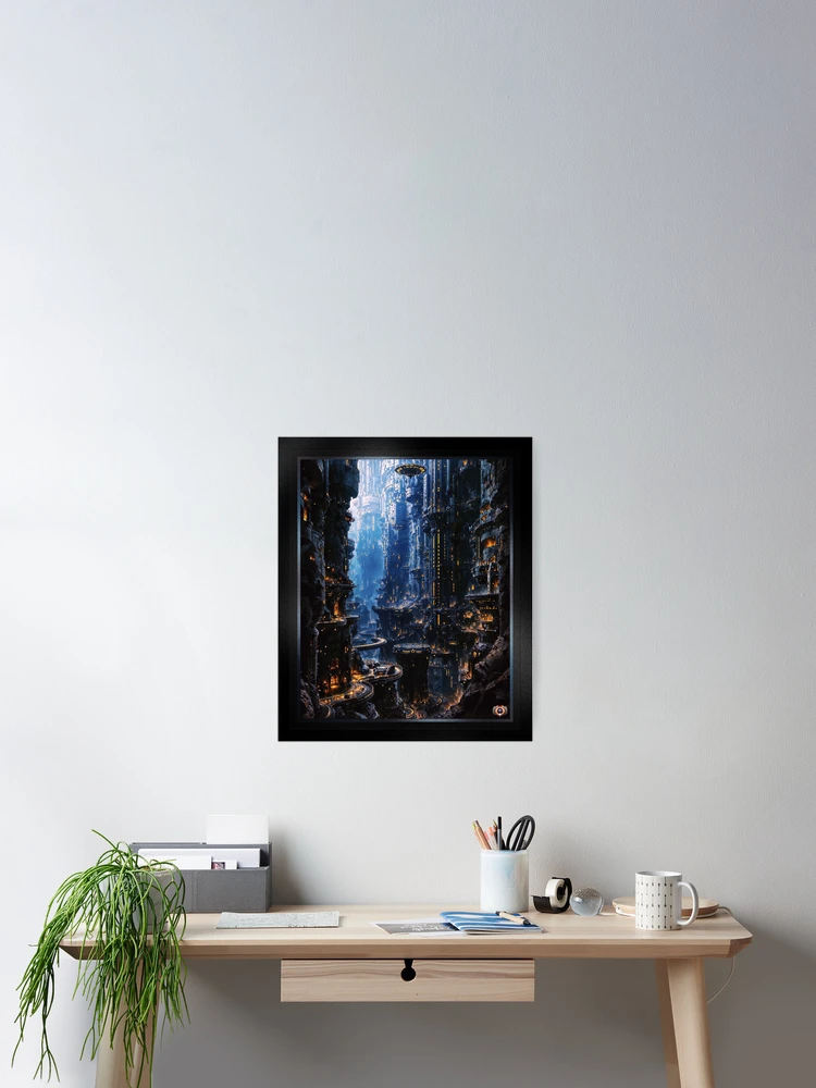 The Majestic Clavian City A Futuristic Mountain Metropolis AI Concept Art by Xzendor7 | An Astounding Architectural Marvel 2 The Majestic Clavian City A Futuristic Mountain Metropolis Astounding AI Concept Art by Xzendor7 Wall Decor Poster Art Print