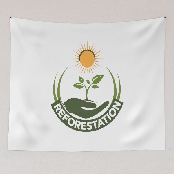 Item preview, Reforestation Logo Design - Eco-Friendly Planting and Sustainability Symbol designed and sold by Samgfxt-shirt.