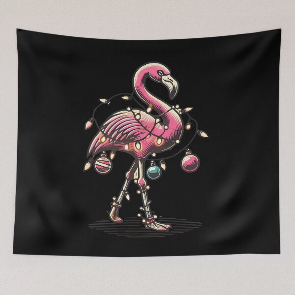 Item preview, Lustiger Weihnachtlicher Flamingo Mit Dekoration designed and sold by LuminOrb.