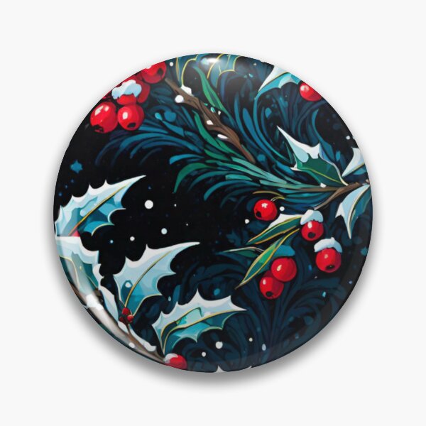 Item preview, Frozen Holly Glistening in Winter’s Embrace designed and sold by GrizzlyCollective.