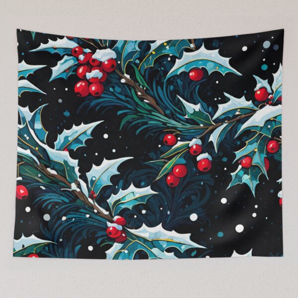 Artikelvorschau, Gefrorene Stechpalme glitzert in der Umarmung des Winters entworfen und verkauft von GrizzlyCollective.