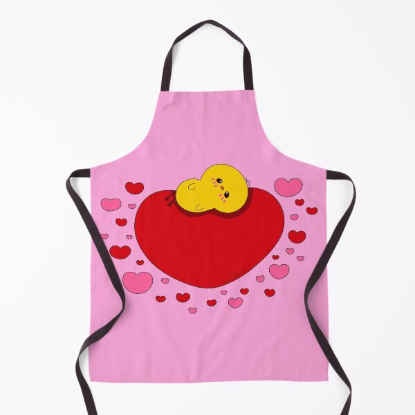 Item preview, Unmotivated chick relaxing on a heart designed and sold by Demeka-chan.