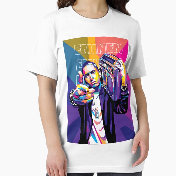 Artikel-Vorschau von Eminem im farbenfrohen WPAP-Stil, designt und verkauft von Xezyy.