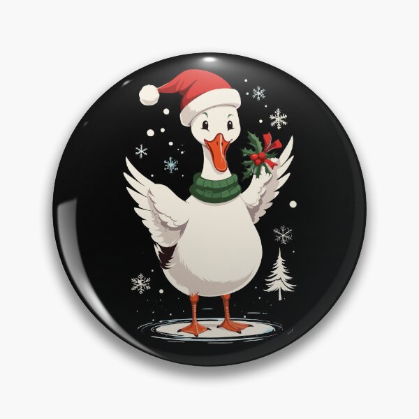Item preview, Festive Duck with Santa Hat and Holly designed and sold by LuminOrb.