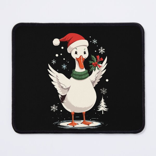 Item preview, Festive Duck with Santa Hat and Holly designed and sold by LuminOrb.