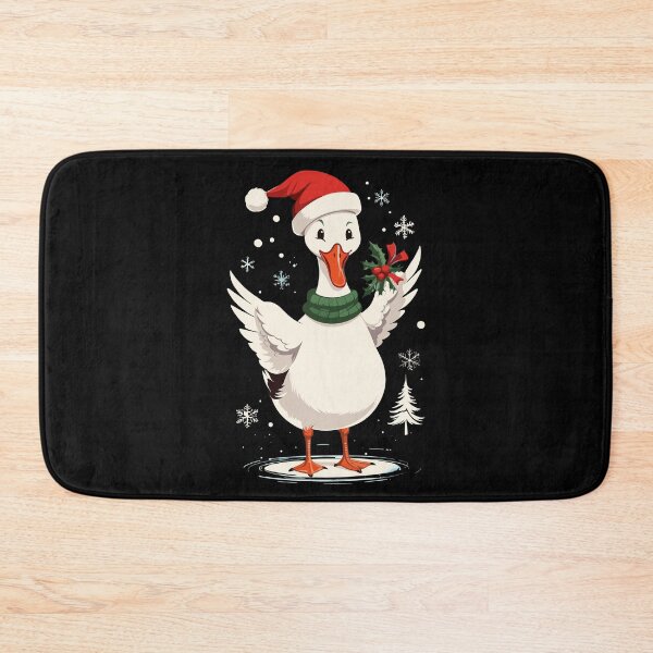 Item preview, Festive Duck with Santa Hat and Holly designed and sold by LuminOrb.