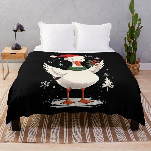 Item preview, Festive Duck with Santa Hat and Holly designed and sold by LuminOrb.