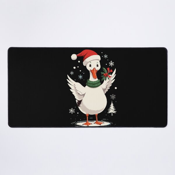Item preview, Festive Duck with Santa Hat and Holly designed and sold by LuminOrb.