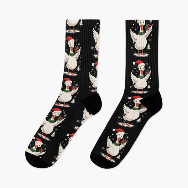 Item preview, Festive Duck with Santa Hat and Holly designed and sold by LuminOrb.