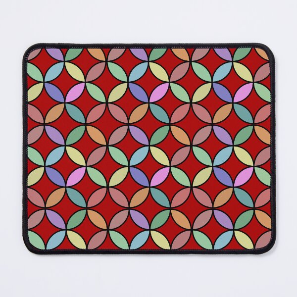Item preview, Interlocking Circles Abstract Shapes Colorful Red Pattern designed and sold by sasyall.