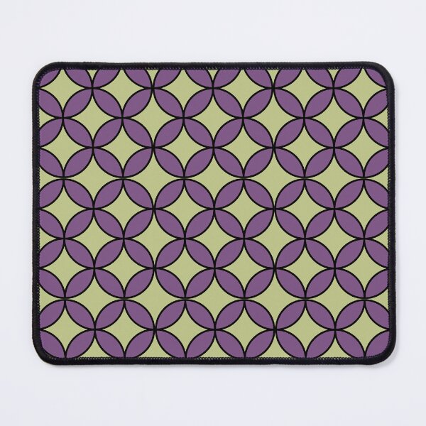 Item preview, Interlocking Circles Abstract Shapes Purple Yellow Pattern designed and sold by sasyall.