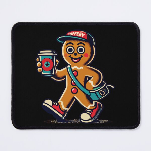 Item preview, Funny Gingerbread Snob With Coffee designed and sold by LuminOrb.