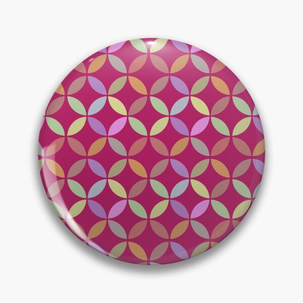 Item preview, Interlocking Circles Abstract Shapes Colorful Pink Pattern designed and sold by sasyall.