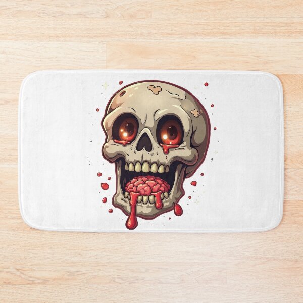 Item preview, Cute Kawaii Skull with brain designed and sold by naatala.