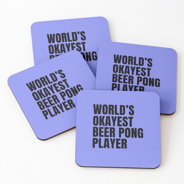 Item preview, World's Okayest Beer Pong Player - Black designed and sold by Cutsandsparks.