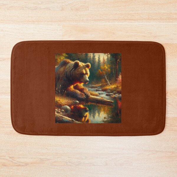 Item preview, The Reflective Bear by the Stream designed and sold by mustardseed-410.