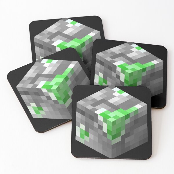 Item preview, Emerald Ore Minecraft Block Icon designed and sold by Kubala Designs.