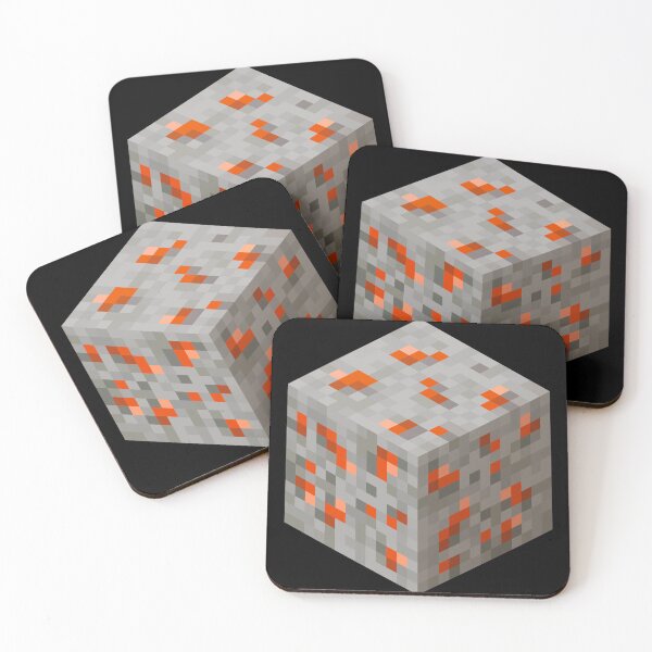 Item preview, Redstone Ore Minecraft Block Icon designed and sold by Kubala Designs.