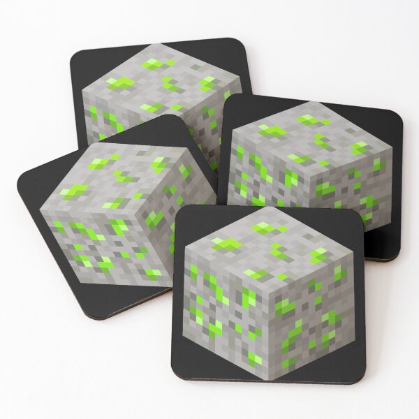 Item preview, Emerald Ore Minecraft Block Icon designed and sold by Kubala Designs.