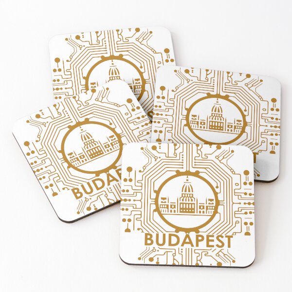 Item preview, Futuristic, minimalist circuit diagram BUDAPEST designed and sold by I-RDesign.