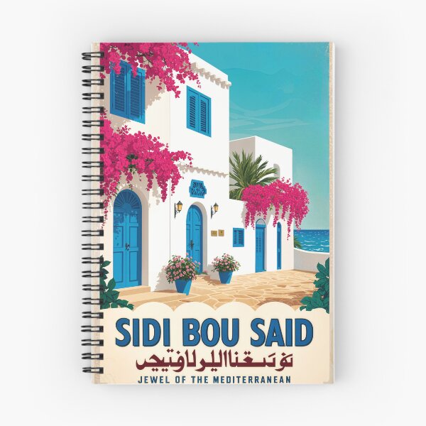 Item preview, Sidi Bou Said Poster – Vintage North Africa Art Print designed and sold by Ceemko's Vintage Corner.