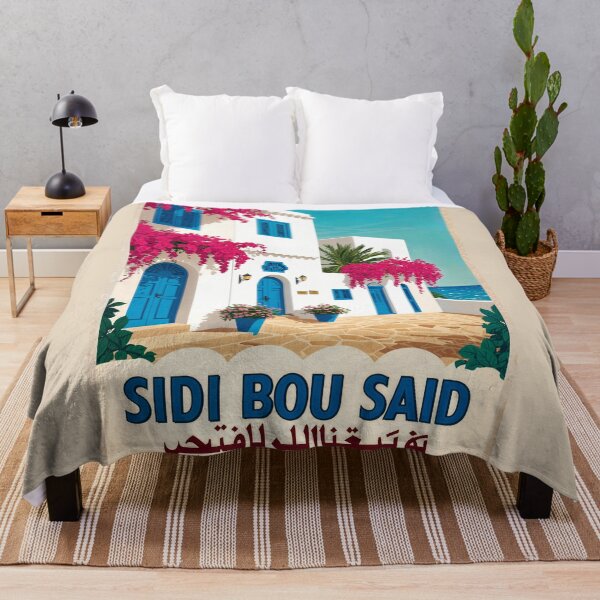 Item preview, Sidi Bou Said Poster – Vintage North Africa Art Print designed and sold by Ceemko's Vintage Corner.