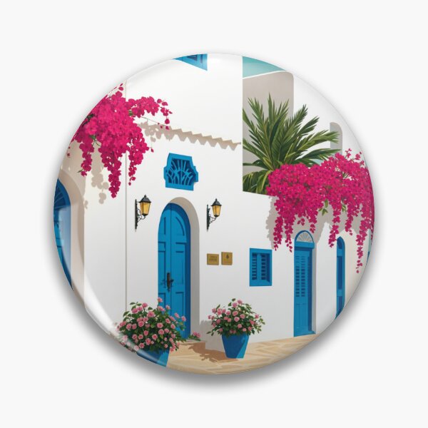 Item preview, Sidi Bou Said Poster – Vintage North Africa Art Print designed and sold by Ceemko's Vintage Corner.