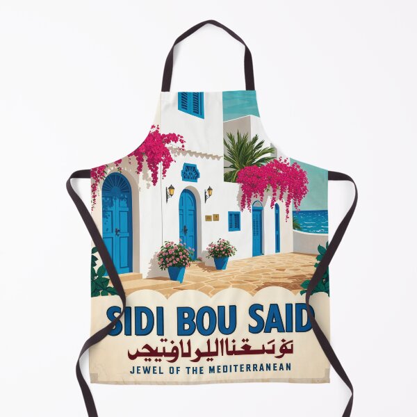 Item preview, Sidi Bou Said Poster – Vintage North Africa Art Print designed and sold by Ceemko's Vintage Corner.