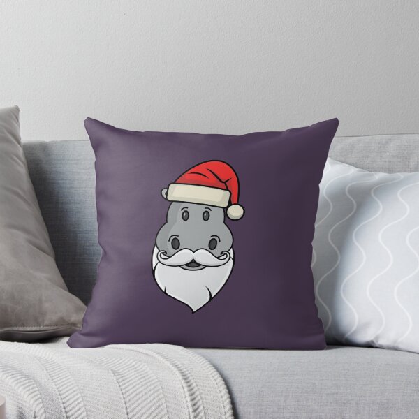 Item preview, funny hippo with santa beard and hat designed and sold by Donutlovers.