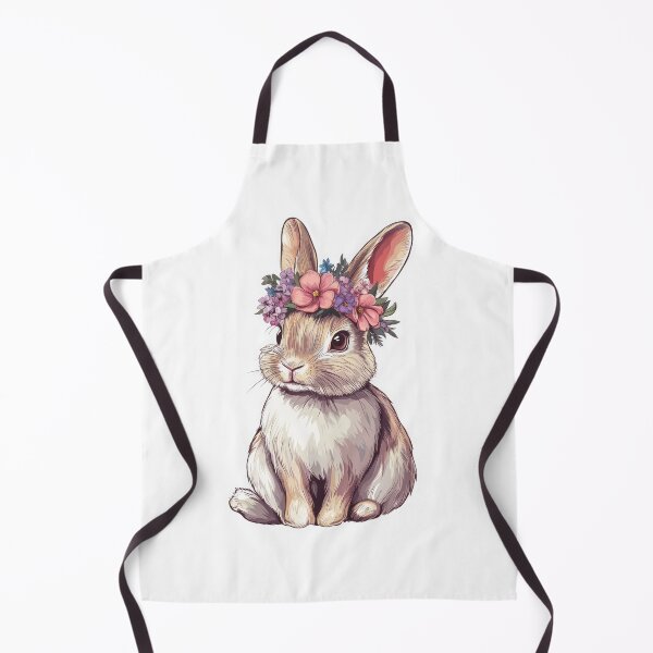 Item preview, Adorable Bunny with Floral Crown Illustration designed and sold by Enea Kelo.