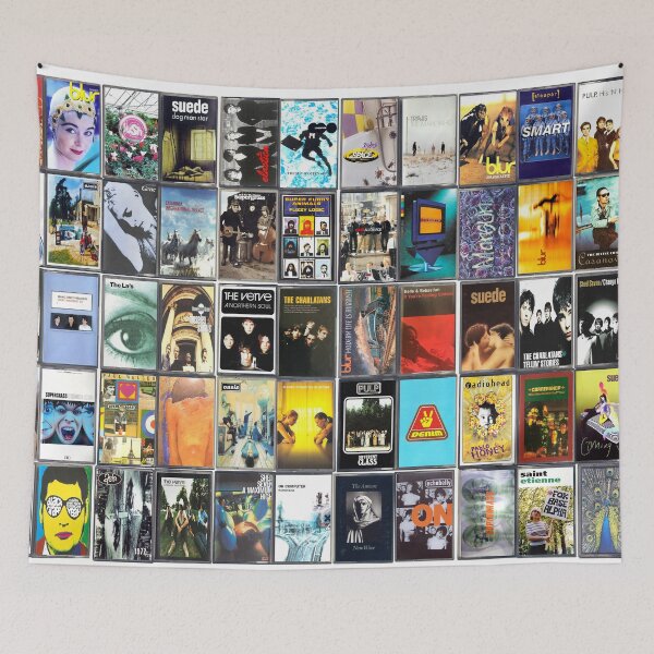 Item preview, The Best of Britpop - Vintage Cassette Album Cover Art designed and sold by Mr Mustard Prints.