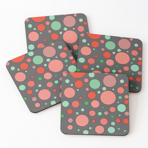 Item preview, Circular dance of colors - dark grey, red, salmon, azure. designed and sold by My-fake-places.